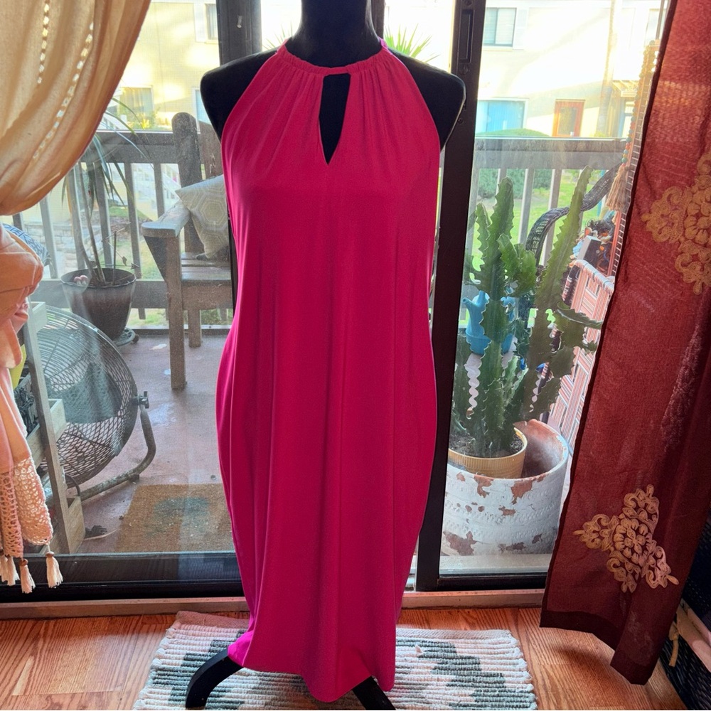 NWOT Lauren Ralph Lauren Elegant Pink Halter Dress Size Large